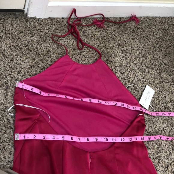 NWT Katie May Cher Formal Maxi Dress Size Medium Pink Peacock Open Back Gown - Picture 8 of 10